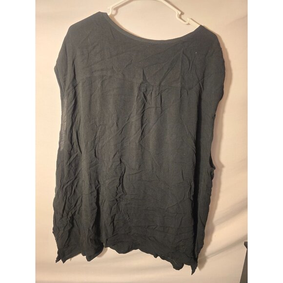 Bit & Brindle Womens Black Sleeveless Top Shirt Blouse Tunic Lace Size 3X - Picture 3 of 3